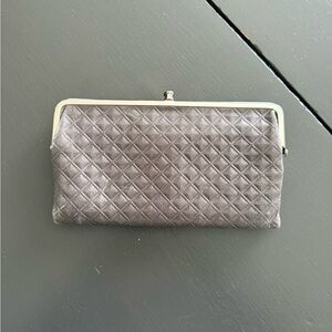 Gray Hobo Quilted Leather Clutch
